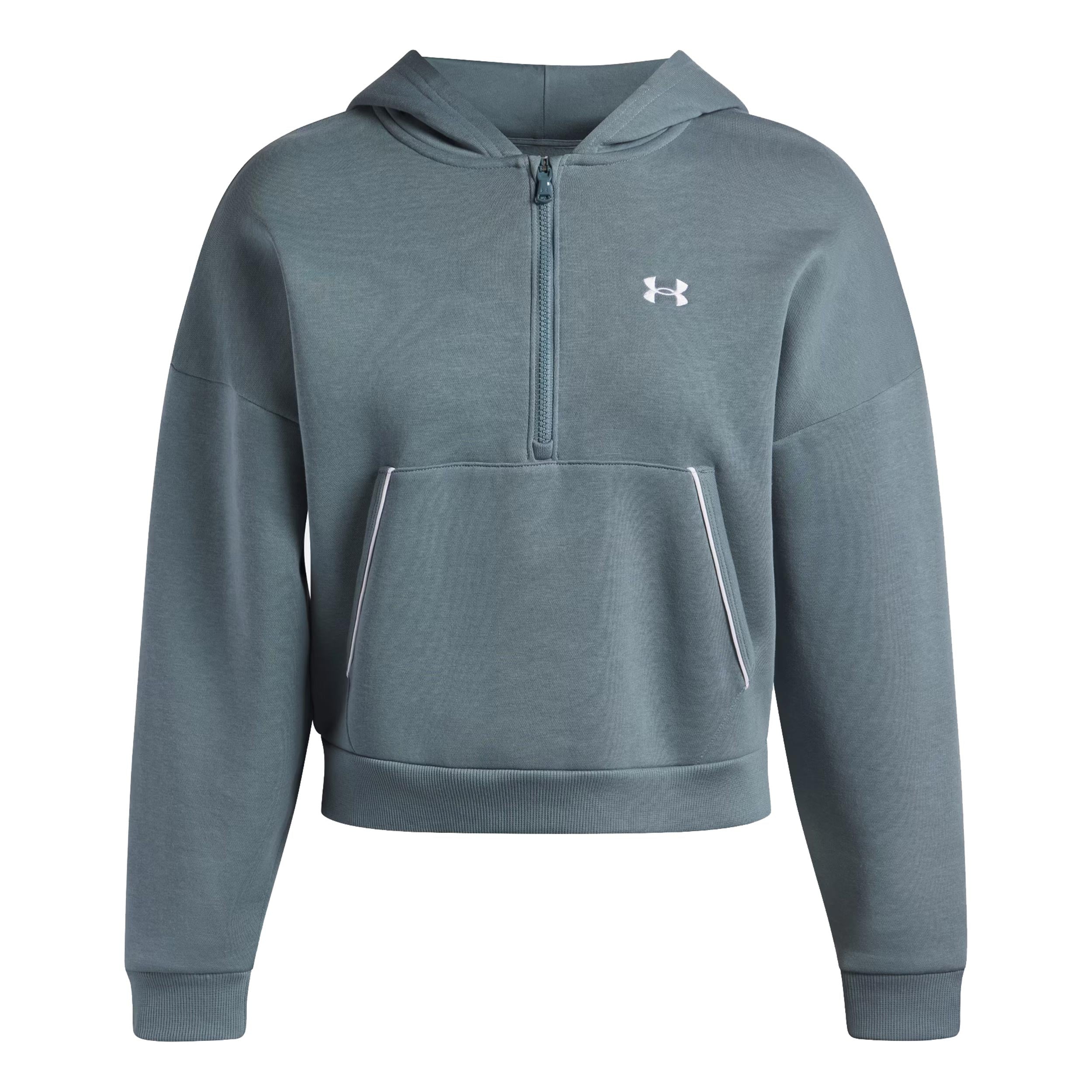Under Armour Rival Fleece Piped Half-Zip Sudadera Mujeres-blanco